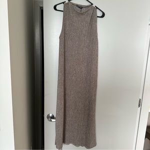 Zara Cowl Neck Sweater Knit Midi Dress